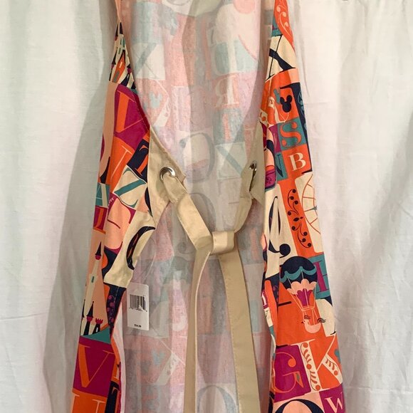 Disney Parks Apron ABC Theme Park Icons Letters Castle Kitchen Cooking New - Picture 2 of 4